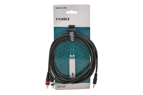 GEWA Basic Line Y-kabel 3 m, 3,5 mm minijack til 2 x cinch