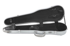 GEWA Polycarbonate formkasse til violin 1/2-4/4, sølv