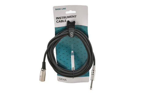 GEWA Basic Line instrumentkabel 3 m, mono-jack til XLR-han
