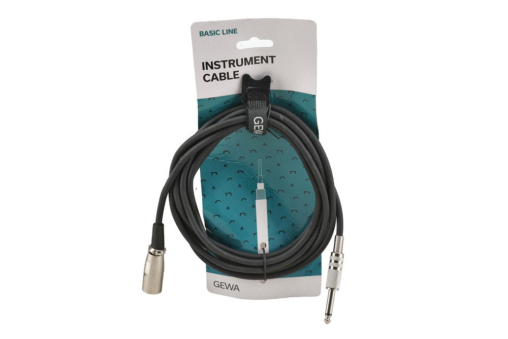 GEWA Basic Line instrumentkabel 3 m, mono-jack til XLR-han