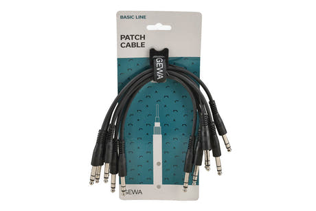 GEWA Basic Line patchkabel 0,3 m, lige stereo-jack, 6 stk.