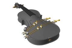 GEWA Two Rod revneklemme til violin og bratsch, 180 mm