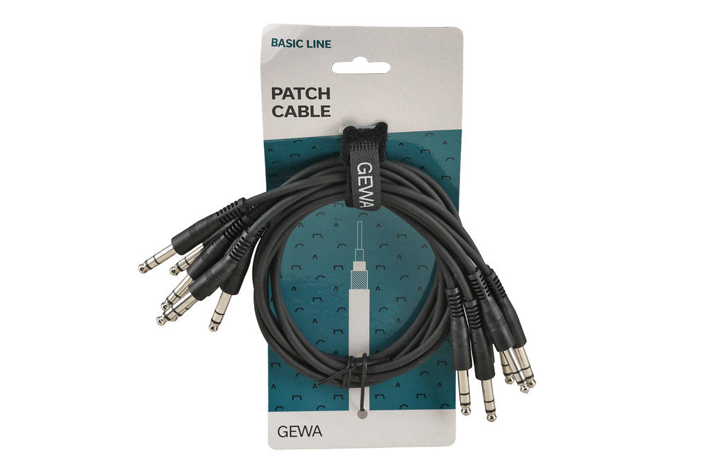 GEWA Basic Line patchkabel 0,6 m, lige stereo-jack, 6 stk.
