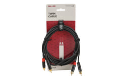 GEWA Pro Line dobbeltkabel 3 m, 2 x cinch i begge ender