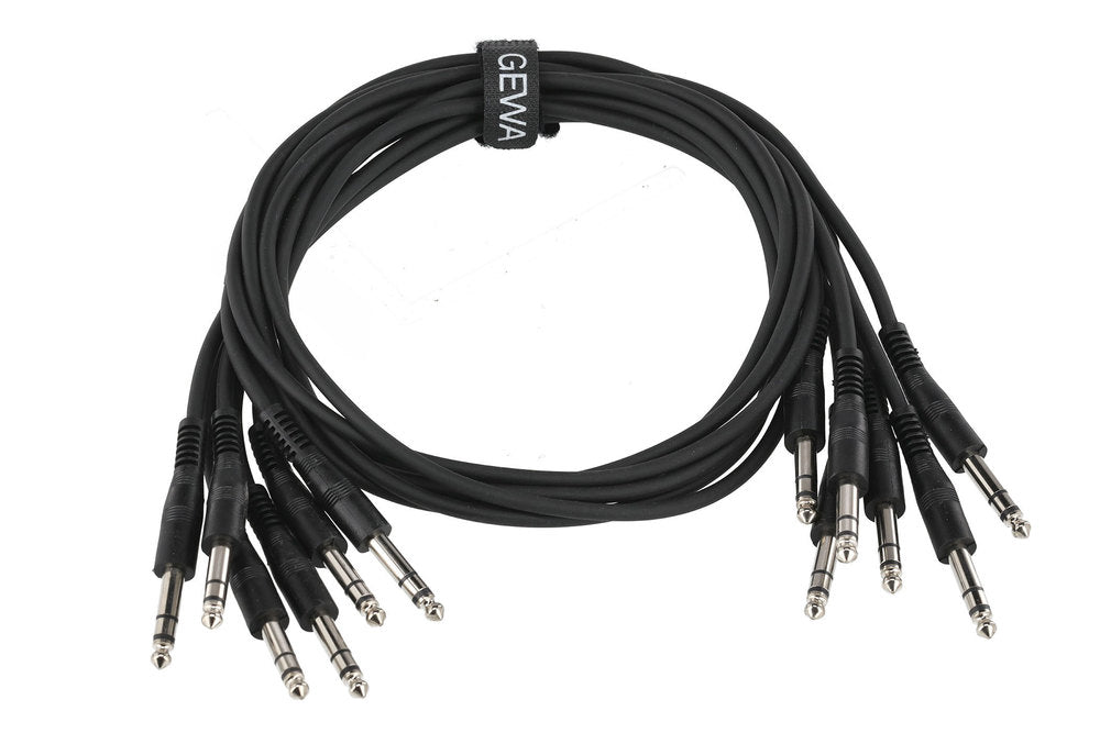 GEWA Basic Line patchkabel 0,9 m, lige stereo-jack, 6 stk.