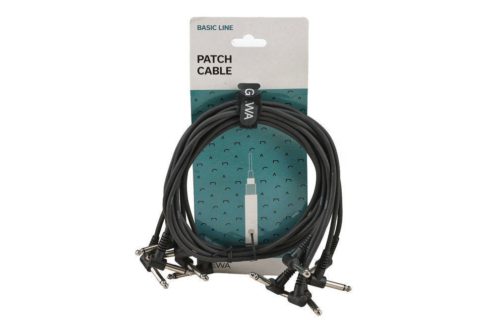GEWA Basic Line patchkabel 0,9 m, vinklet mono-jack, 6 stk.