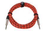 GEWA Pro Line instrumentkabel 3 m, sort-rød tweed, lige jack