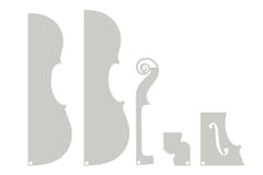 GEWA omridsskabelon Strad Gore-Booth 1710 til cello, 5 dele
