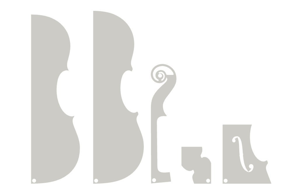 GEWA omridsskabelon Strad Gore-Booth 1710 til cello, 5 dele