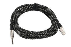 GEWA Pro Line instrumentkabel 6 m, sort-hvid tweed, vinklet jack