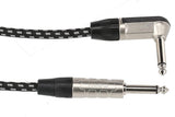 GEWA Pro Line instrumentkabel 6 m, sort-hvid tweed, vinklet jack