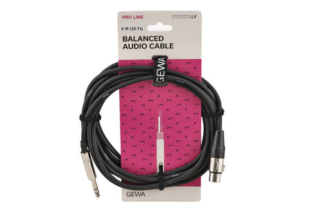 GEWA Pro Line balanceret kabel 6 m, stereo-jack til XLR-hun