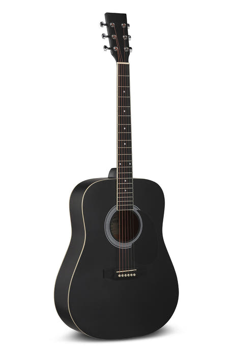 VGS Cataluna western guitar, sort, med gig bag