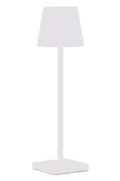 GEWA PL-48 klaverlampe med 48 LED og batteri, hvid mat
