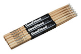Vater Goodwood 7A trommestikker, hickory 2. sortering, nylonspids
