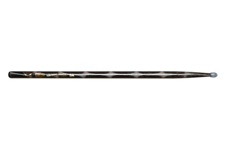 Vater Color Wrap 5A Black Optic trommestikker, hickory, nylonspids