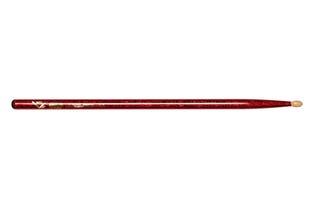 Vater Color Wrap 5A Red Sparkle trommestikker, hickory, træspids