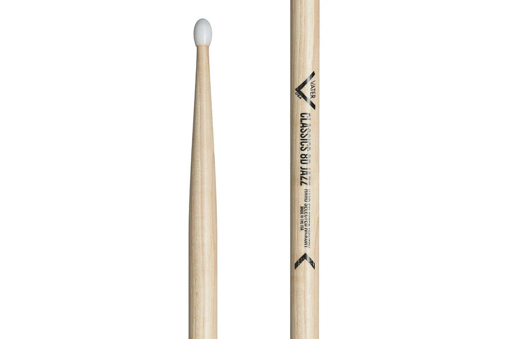 Vater Classics 8D Jazz trommestikker, hickory, nylonspids