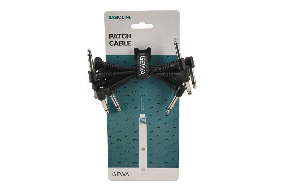 GEWA Basic Line patchkabel 0,1 m, vinklet mono-jack, 6 stk.