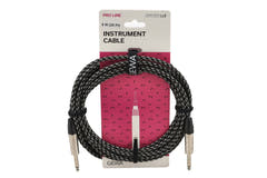 GEWA Pro Line instrumentkabel 6 m, sort-hvid tweed, lige jack