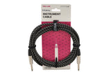 GEWA Pro Line instrumentkabel 6 m, sort-hvid tweed, lige jack