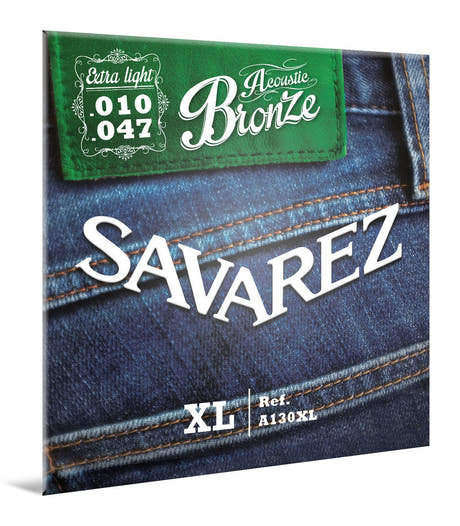 Savarez A130XL Bronze westernguitarstrenge, extra light .010 til .047