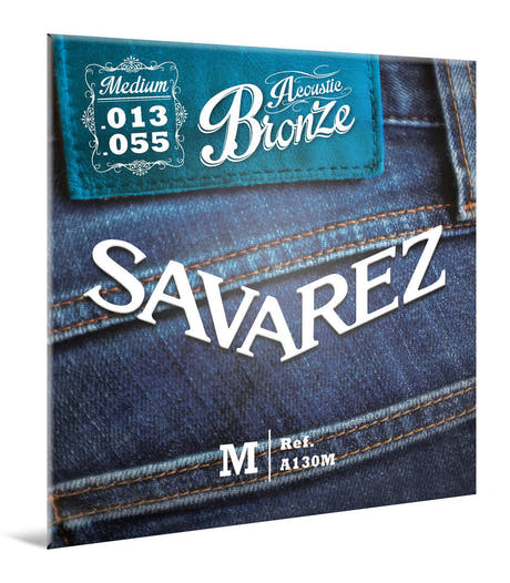 Savarez A130M Bronze westernguitarstrenge, medium .013 til .055