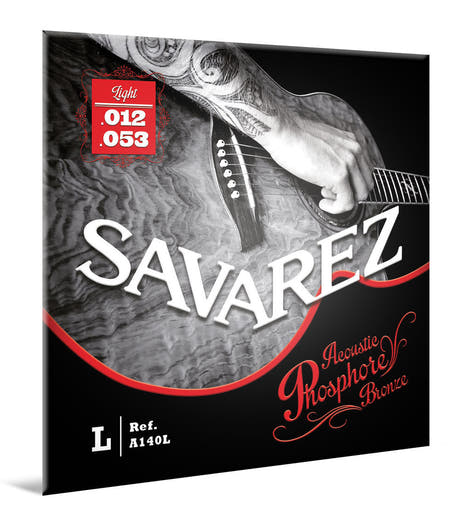 Savarez A140L Acoustic Phosphor Bronze, light .012 til .053