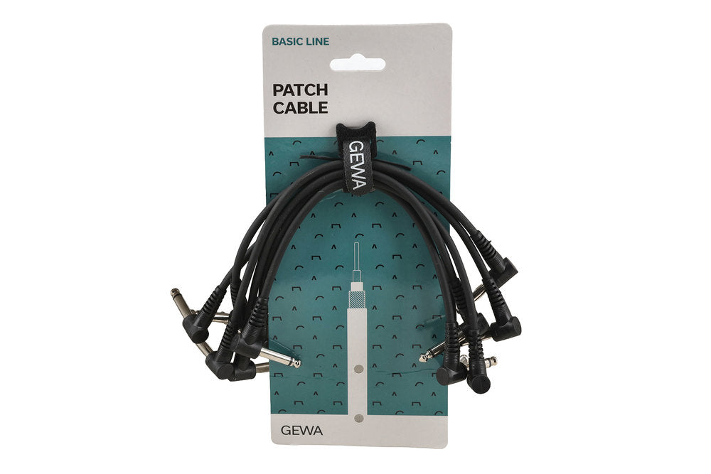 GEWA Basic Line patchkabel 0,3 m, vinklet mono-jack, 6 stk.