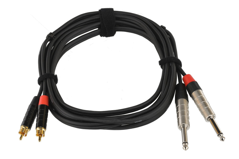 GEWA Pro Line dobbeltkabel 3 m, 2 x jack til 2 x cinch