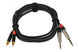 GEWA Pro Line dobbeltkabel 3 m, 2 x jack til 2 x cinch