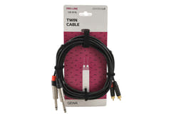 GEWA Pro Line dobbeltkabel 3 m, 2 x jack til 2 x cinch