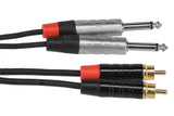 GEWA Pro Line dobbeltkabel 3 m, 2 x jack til 2 x cinch