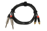 GEWA Pro Line dobbeltkabel 1,5 m, 2 x jack til 2 x cinch