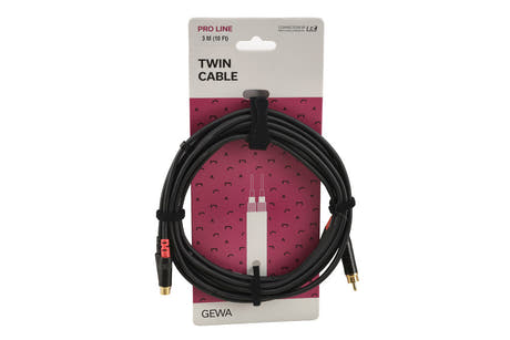 GEWA Pro Line dobbeltkabel 3 m, cinch-forlænger