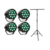LED Spot Multicolor m. fjernbetjening(12x3W) & Perfex Lysstativ