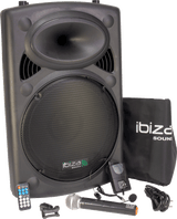Ibiza Transportabel Højttaler m. 15" Bas (Sort, 800W)