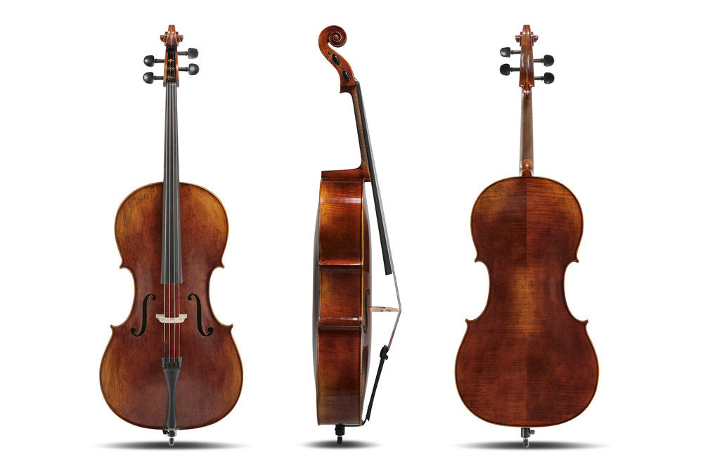 GEWA Sonata Europa Deluxe cello 4/4, sat op, massarandubabue, taske