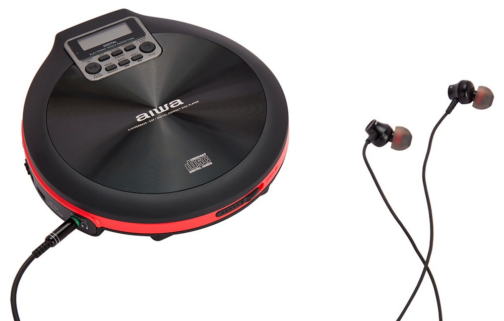 AIWA PCP-850 Bærbar CD-afspiller – MP3 & Anti-Shock, rød