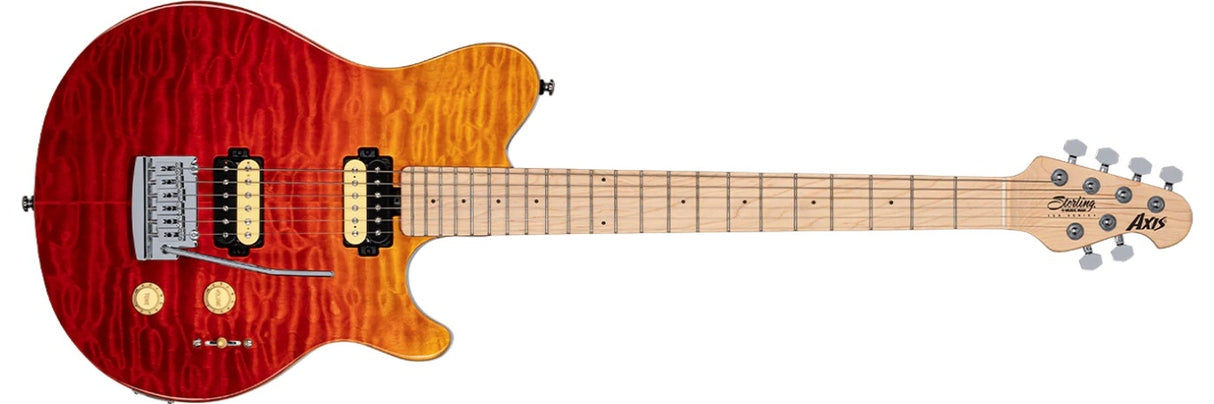 Sterling By Music Man Axis AX3QM, Spectrum Red