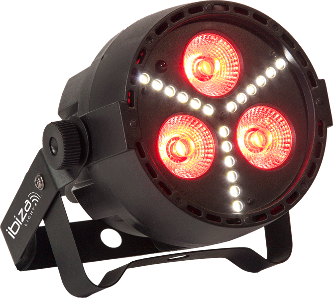 Ibiza LED PAR Lampe RGBW m. Strobe (15W)