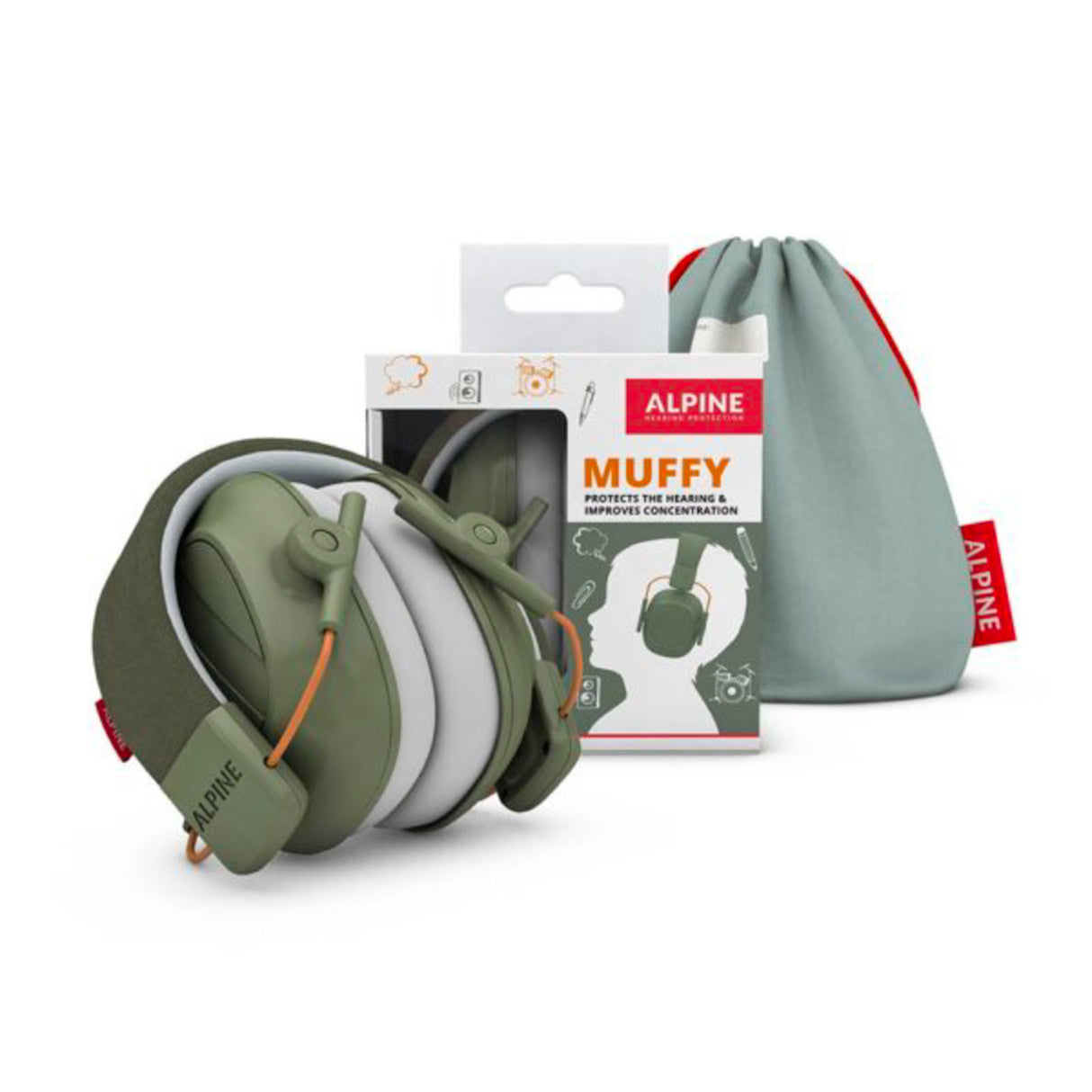 Alpine Muffy Mk2 Høreværn til børn (Grøn)