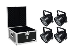 EUROLITE Set 4x LED PAR-56 HCL Short bk + EPS Case