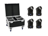 EUROLITE Set 4x LED TMH-X1 Moving Head Beam + Case