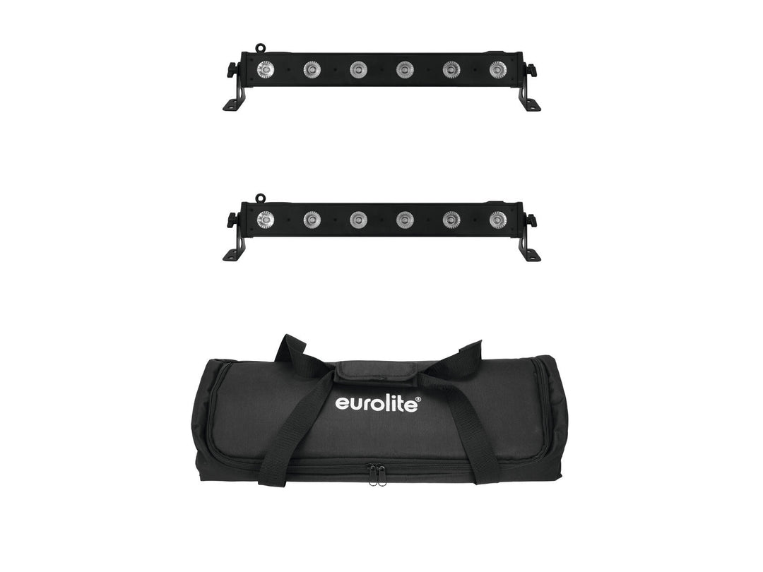 EUROLITE Set 2x LED BAR-6 QCL RGBA + Soft Bag