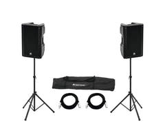 OMNITRONIC Set 2x XKB-212A + Speaker Stand MOVE MK2