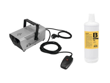 EUROLITE Set N-10 silver + B2D Basic Smoke Fluid 1l