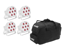 EUROLITE Set 4x LED SLS-7 HCL Spot white + Soft Bag