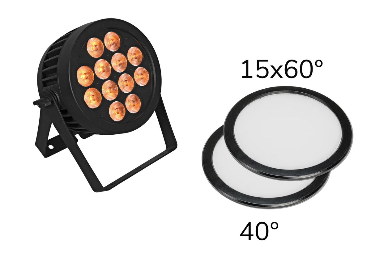Eurolite Set LED IP PAR 12x9W SCL Spot + 2x Diffuser Cover