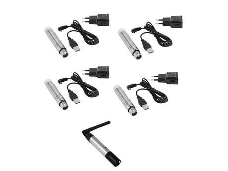 EUROLITE Set QuickDMX 1x Transmitter + 4x AKKU Receiver